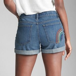Gap  3" Denim Shorts with Rainbow Sz 28P